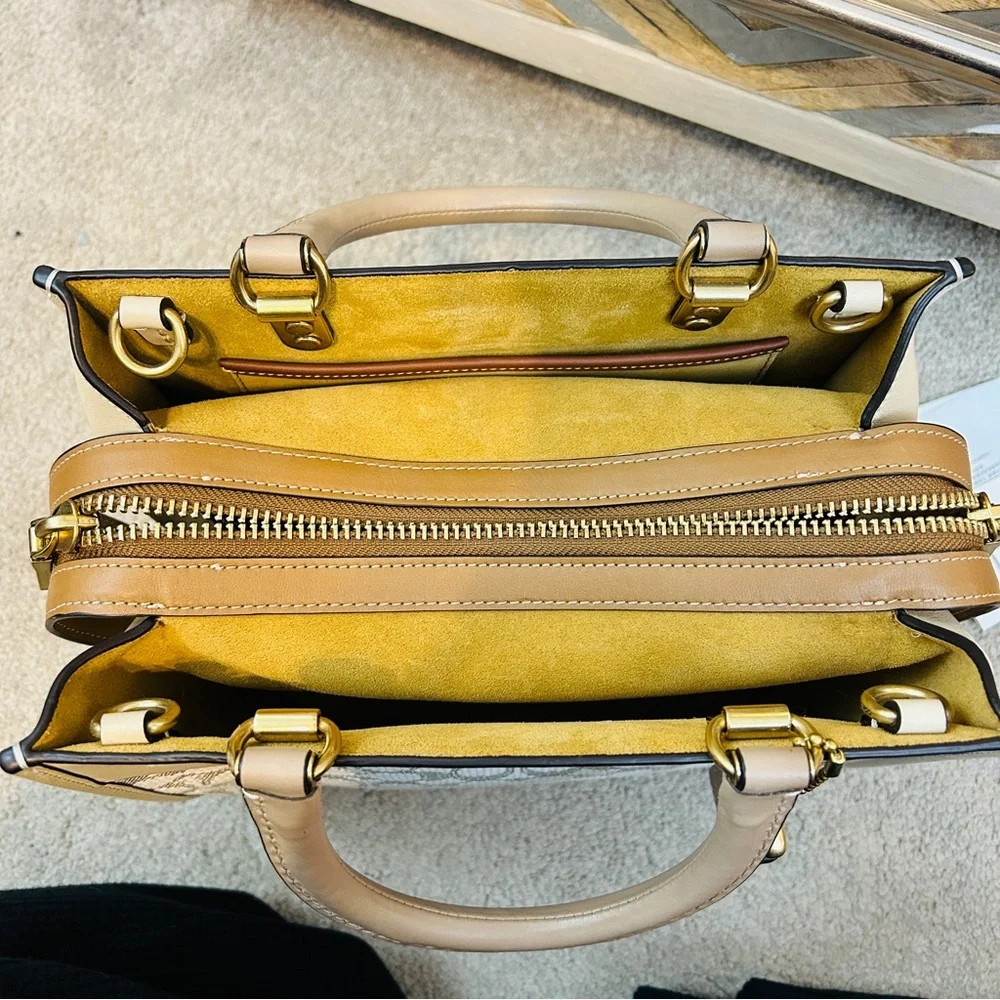 Coach Signature Jacquard Rogue 25 in Chalk/Ivory, NWT! - Picture 9 of 16